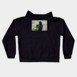 Baby Gorilla illustration Kids Hoodie